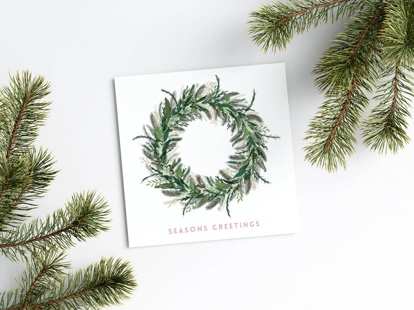 Seasons Greetings Wreath Card