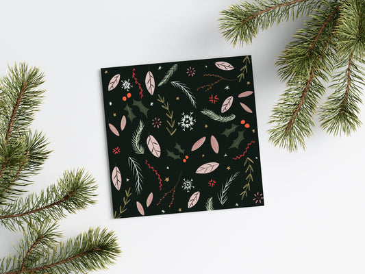 Festive Foliage Greetings Card