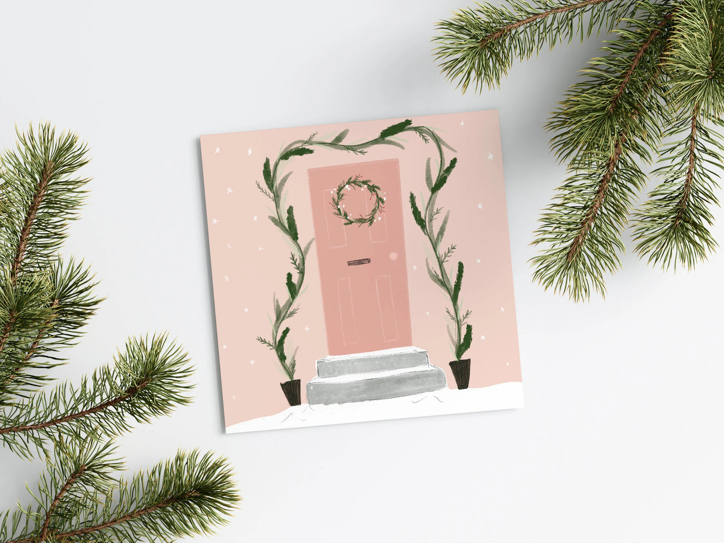 Festive Doorway Greetings Card