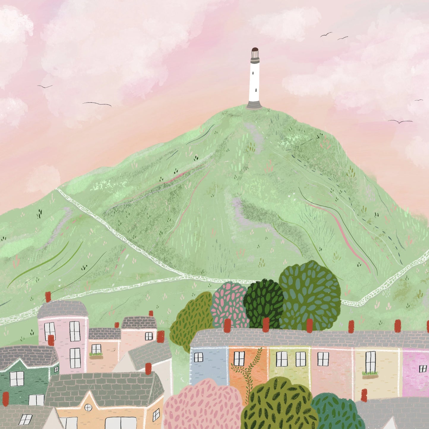 Sunset in Ulverston Print