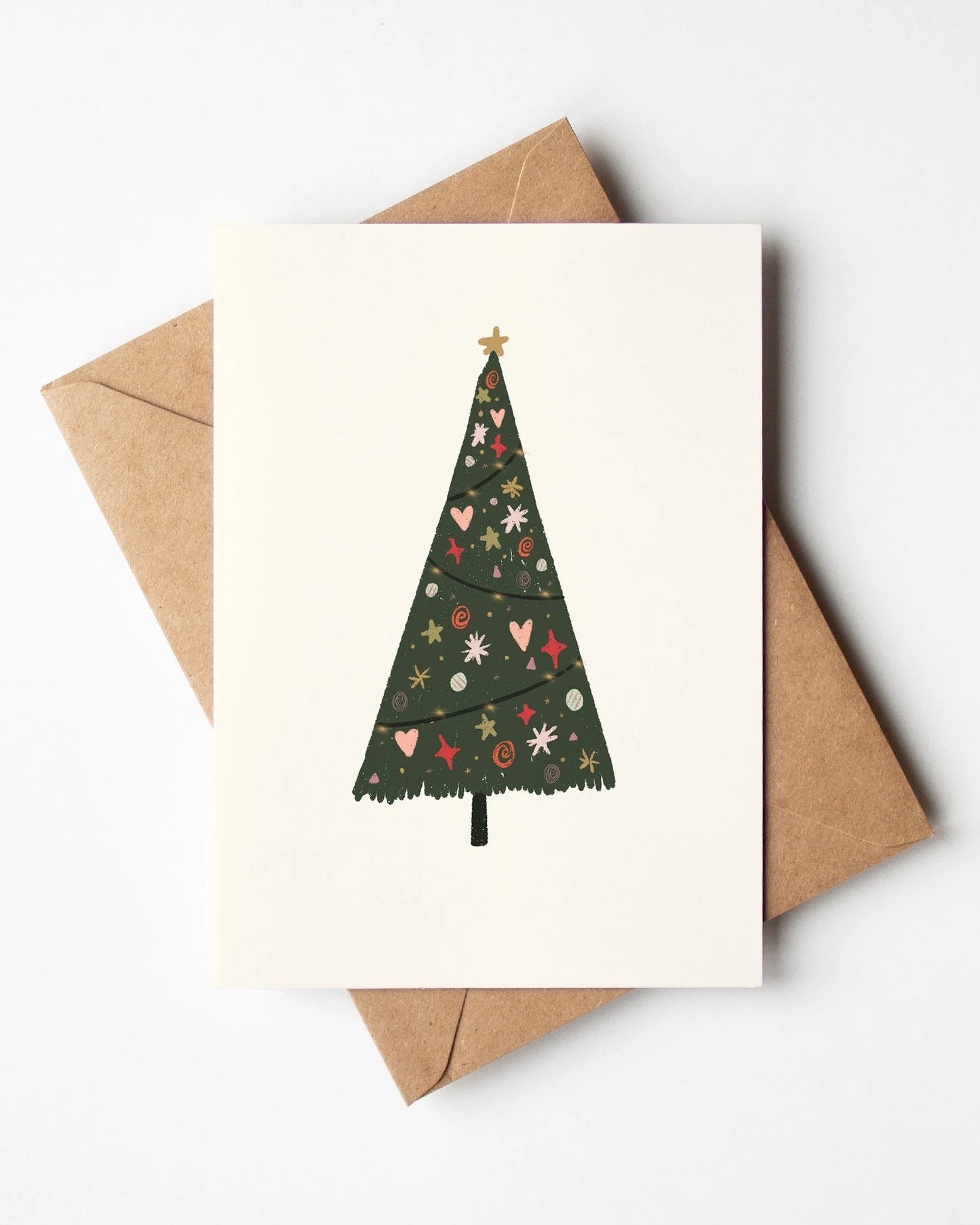 Christmas Tree Greetings Card A6